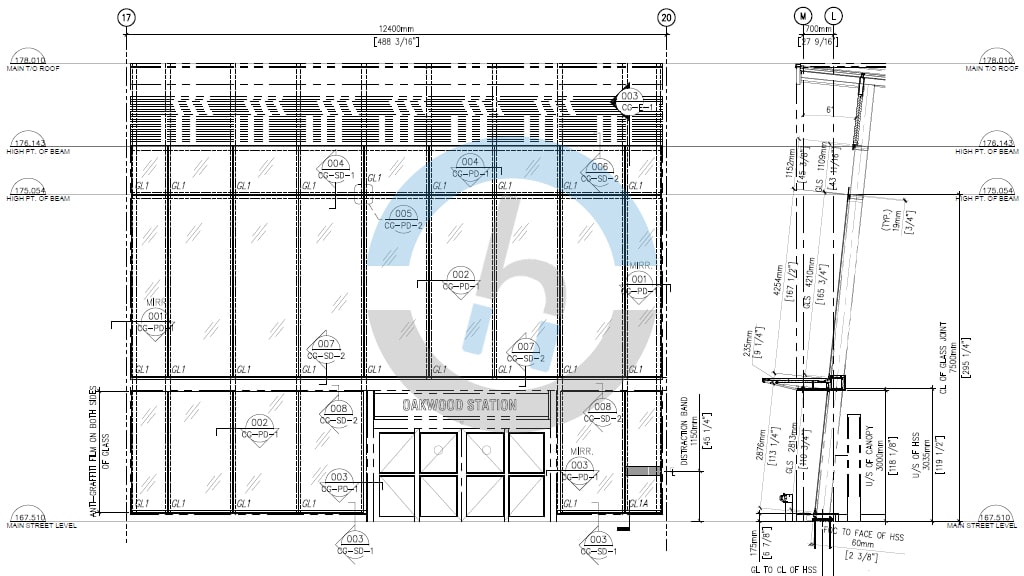 High-Quality Glazing Shop Drawings